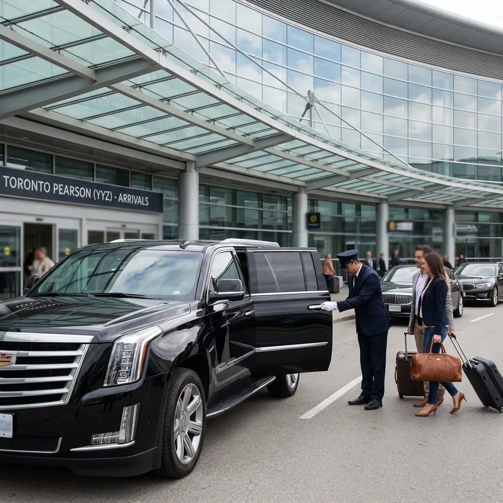 Comfortable Muskoka airport transfer inside a luxury vehicle from Toronto Pearson International Airport