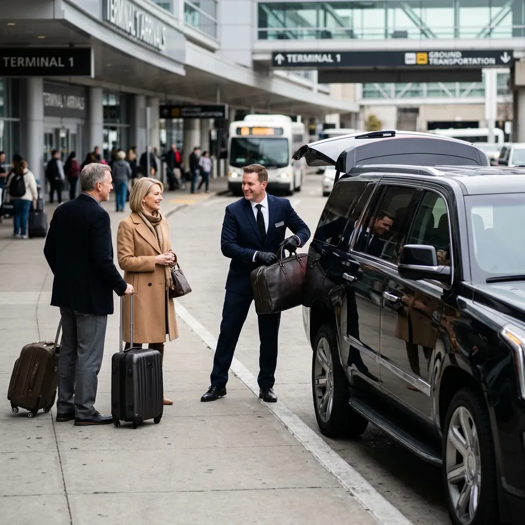 Professional chauffeur providing North Bay Airport Limo Service with reliable airport transportation